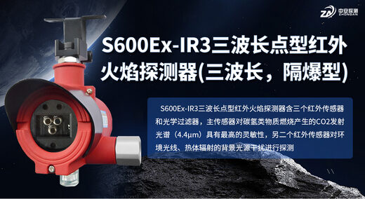这款S600Ex-IR3三波长红外火焰探测器的探测距离能达多远？