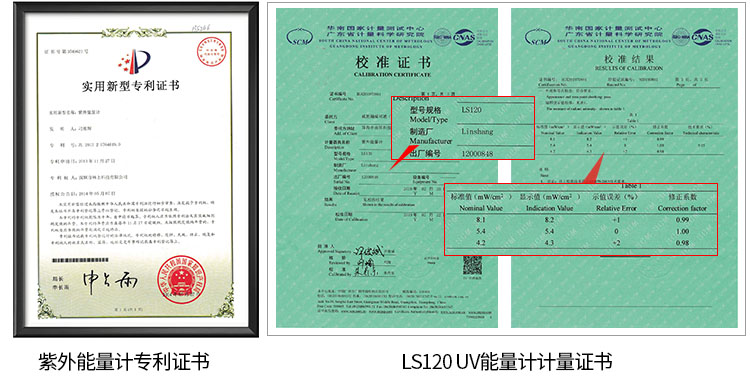 紫外能量计计量证书