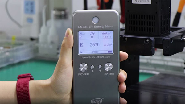 LS131测试紫外固化光源的测试数据