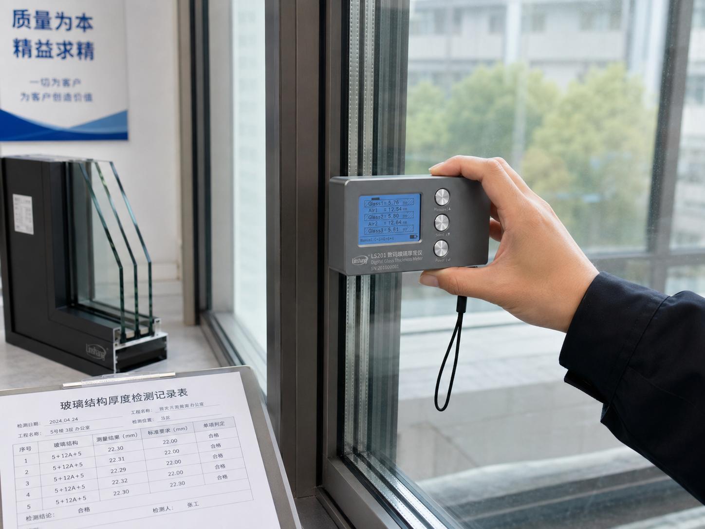 门窗玻璃测厚仪LS201：单侧测量中空与夹层玻璃的现场质检方案