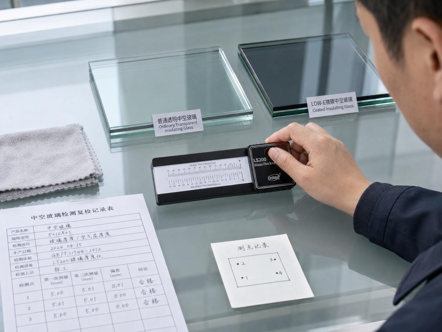 门窗中空玻璃测厚选型与记录
