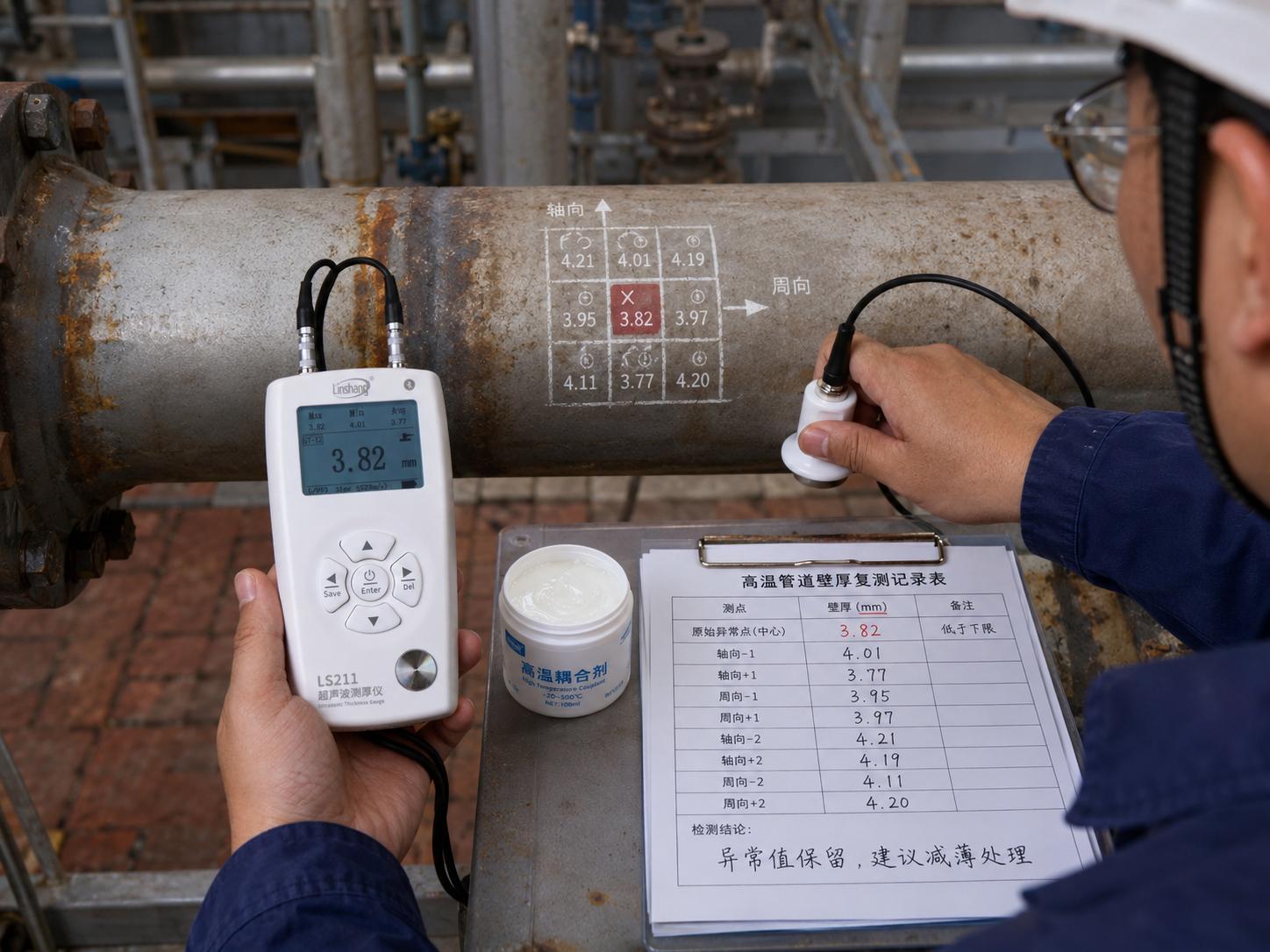 高温超声波测厚仪在线检测方案：锅炉管道与压力设备壁厚如何持续监控