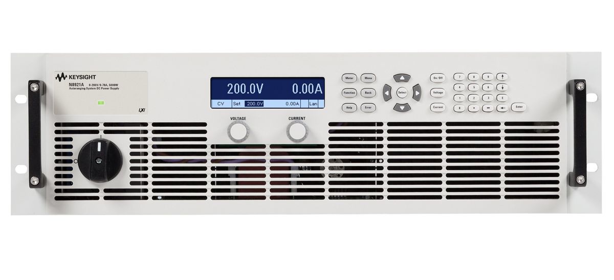 N8921A 自动量程调节直流电源，200 V，70 A，5000 W，208 VAC