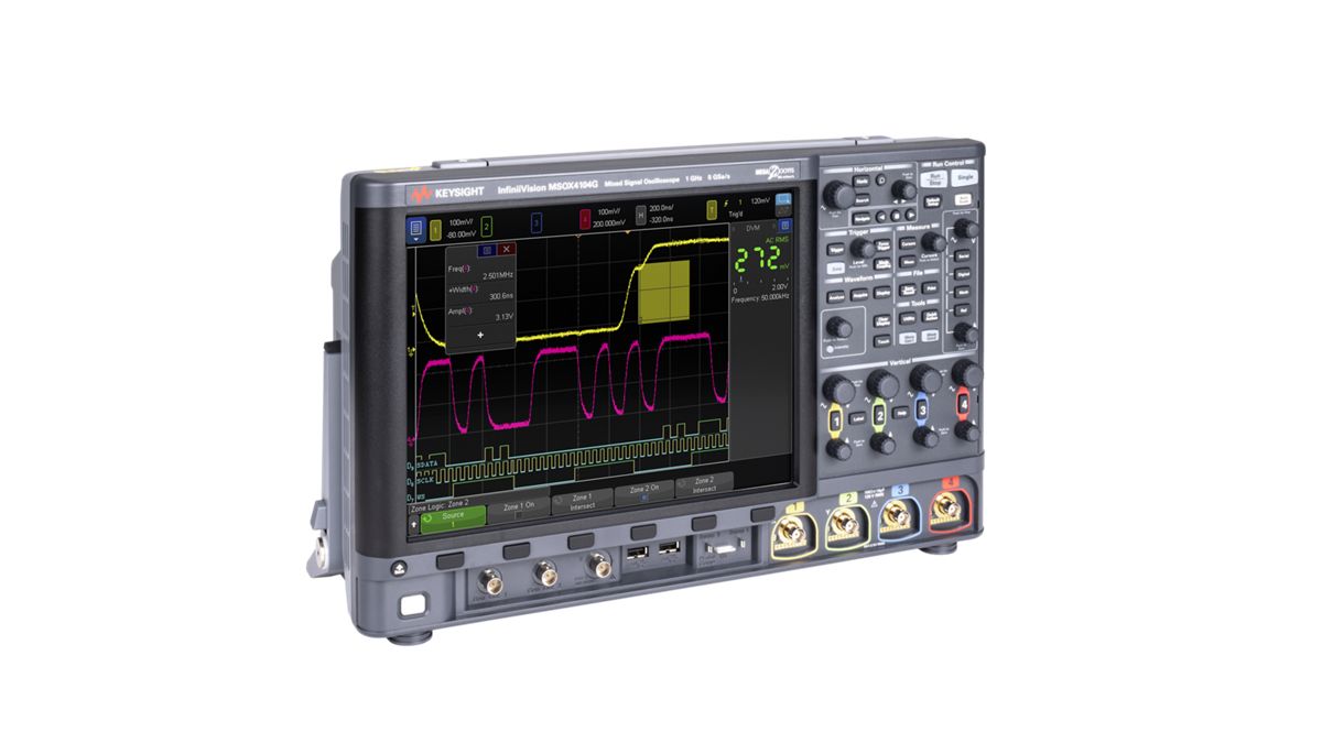 MSOX4104G 混合信号示波器：1 GHz，4 个模拟通道加 16 个数字通道