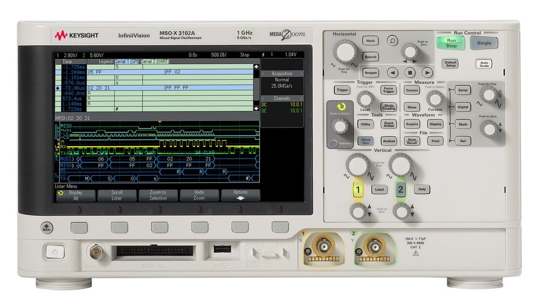 MSOX3102A 混合信号示波器：1 GHz，2 个模拟通道和 16 个数字通道