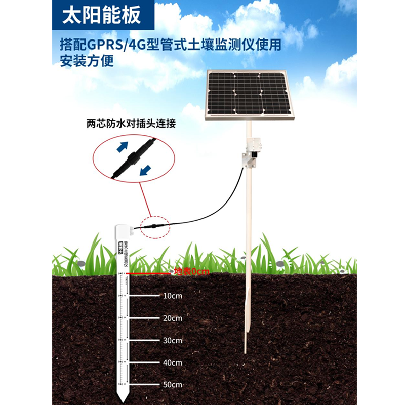 管式土壤墒情监测仪配套太阳能供电系统