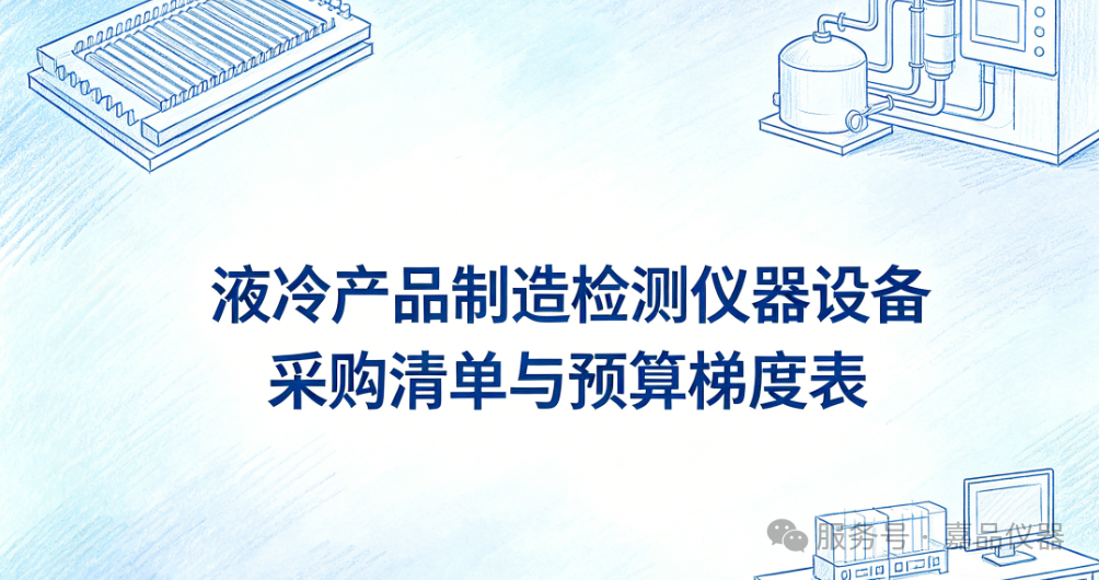 液冷产品制造检测仪器设备采购清单与预算梯度表