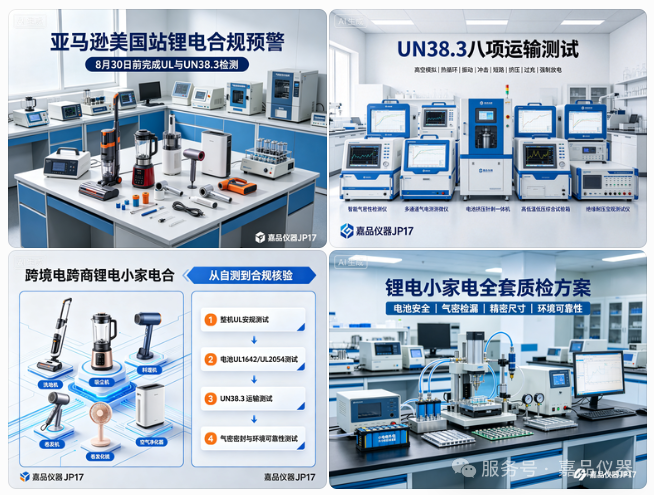 跨境紧急预警｜亚马逊美国站锂电家电8 月 30 日强制下架！全套 UL+UN38.3 检测设备配齐